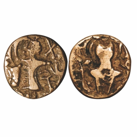 Kashmir Kidarite, Base Gold Dinars, in the name of Pratapaditya (500-600 AD), 6.25g. 20.17