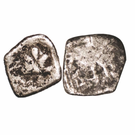 Punch Marked, attributed to 'Surashtra Janapada' (c.350-250 BC), ¼ Karshapana, Silver, 0.6