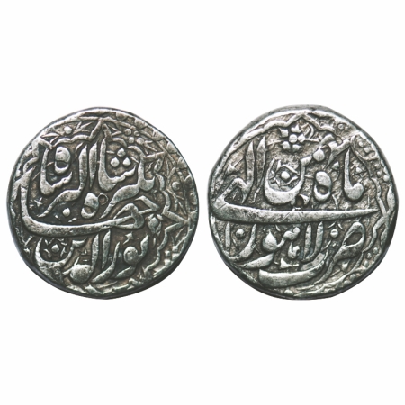 Jahangir, Silver Rupee, 11.36g, Lahore Mint, RY 10, Month Bahman, with ornamental border o