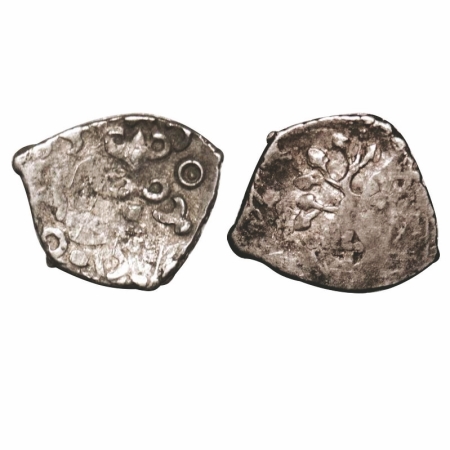 Punch Marked, Saurashtra Janapada, (c. 400-300 BC), Silver ¼ Karshapana, 0.90g, 12.86 x 15