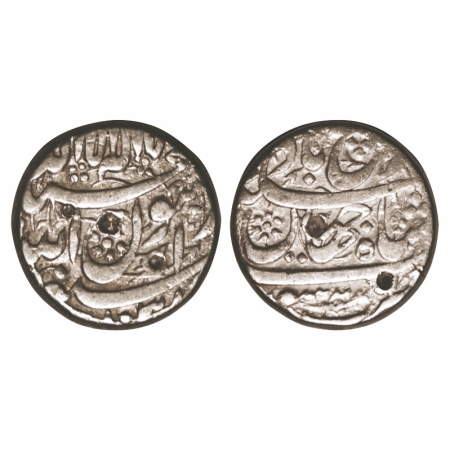 Shah Jahan I, Silver Rupee, 11.30g, Surat Mint, Kalima type. KM 221.1, Very Fine, Very Sca