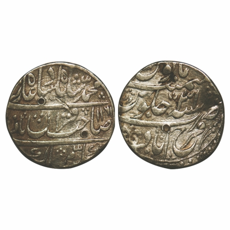 Muhammad Shah, Silver Rupee, 11.16g, Farrukhabad Mint, AH 1161 / 31 RY. Broad flan. KM 437