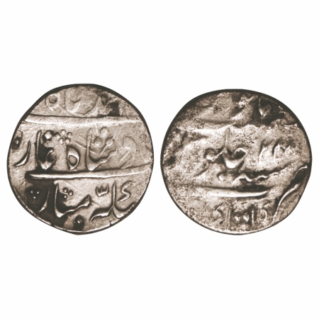 Muhammad Shah, Silver Rupee, 11.50g, Katak Mint, AH 11xx / 24 RY. KM 436.37. Fine, Scarce.
