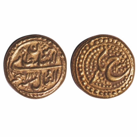 Mysore, Gold Pagoda/Sultani, 3.41g, Tipu Sultan, Nagar Mint, AH 1199 / 3 RY. Obv: legends 