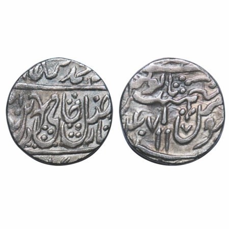 Sikh Empire Silver Rupee, 10.94g, Buriya Chiefs, INO Shah Alam II, Najibabad (Pseudo), AH 