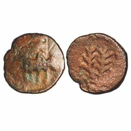 Post-Mauryan, Gangetic Valley, Unattributed Copper Coin of Kaushambi region (150-100 BC), 