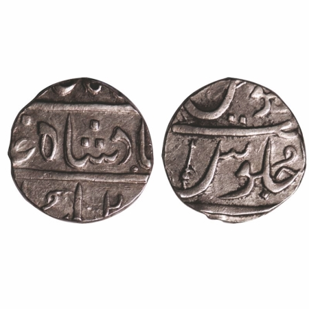 Baroda, Silver Rupee, 11.46g, Anand Rao (AH 1215-1235/1800-1819 AD), Jambusar Mint, INO Sh