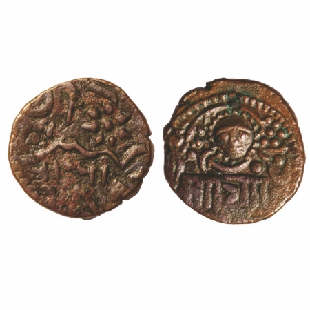 Baroda, Copper Paisa, 7.55g, Sayaji Rao III (AH 1292-1357 / 1875-1938 AD), Amreli Mint, AH