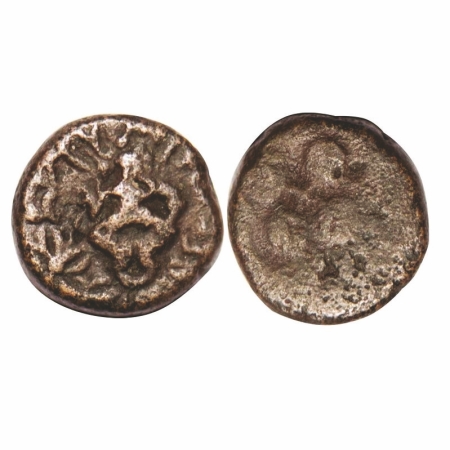 Post Mauryan, Ujjain Region, 200-100 BC, Copper Unit,4.90g, 14.05x14.76mm, seated Siva typ