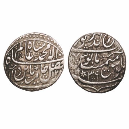 Bharatpur, Silver Rupee, 11.08g, Ranjit Singh (AH 1190-1220 / 1776-1805 AD), Braj Indrapur