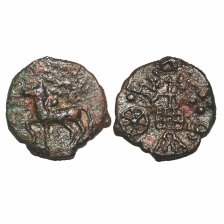 Kaushambi, Uninscribed Cast Copper Full Unit, 5.87g, 24.34x23.81mm, 'Lanky Bull' series, O