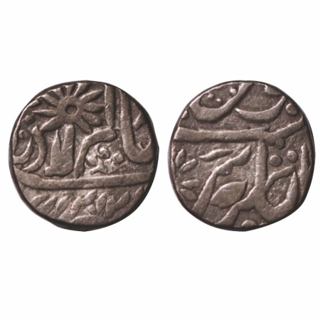 Bijawar, Silver Rupee, 10.80g, Lakshman Singh (1833/1847), No Date. Bijawar state issued c