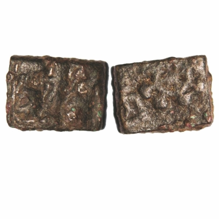 Pre-Satavahanas, Vidarbha Region (200 BC), Copper, 1.77g, 9.10x11.86mm, Gaja-Lakshmi type,