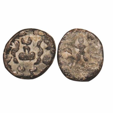 Tripuri, Jabalpur region Bodhi Dynasty Lead coin vashubodhi, 1.29g, 11.40x11.80mm, Obv: Th