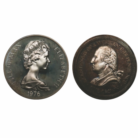 Isle Of Man, Silver Crown (0.9250 silver), 28.28g, 1976 AD, Ruler Elizabeth II, Bicentenar