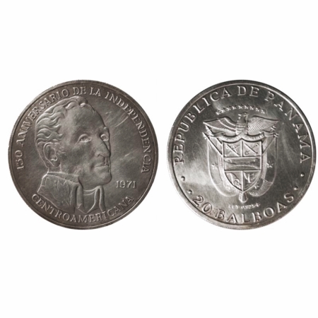 Panama, Silver 20 Balboas, 130.84g, 61mm, Commemorating 150th Anniversary of the Independe