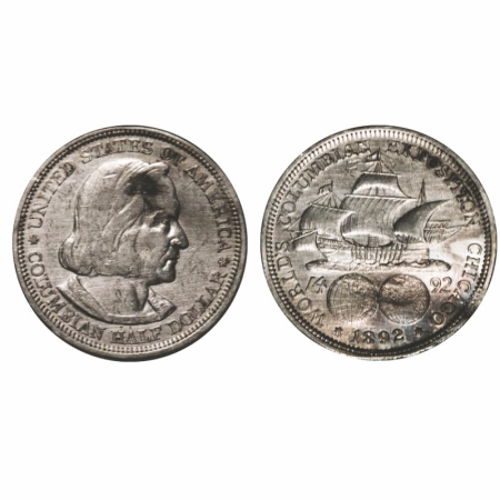 United States, Silver Columbian 1/2 Dollar, 1892, World Columbian Exposition Chicago, Comm