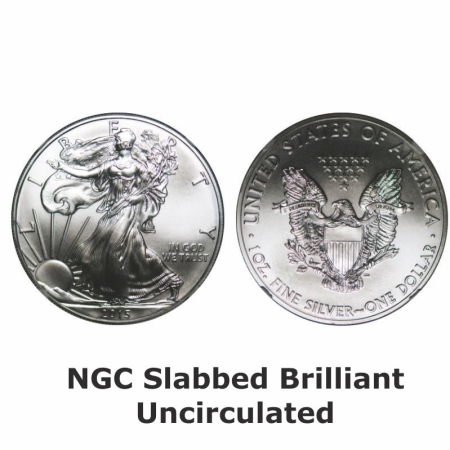 United States, Silver Dollar (0.999 silver), 31.60g, 2015, Obv: The Walking Liberty stridi