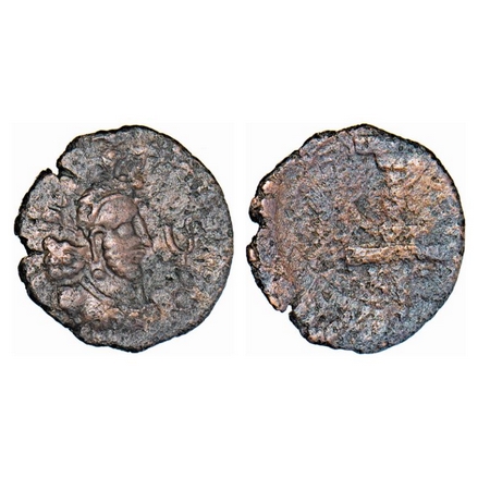 Kushano-Sasanians, Hormizd I, (c.270-300 AD), Copper Drachma, 3.21g, 18.84x18.46mm, Obv: D