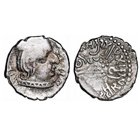 Western Kshatrapas, Kardamaka Family, Bhartrudaman, son of Rudrasena II (276-282 AD), as M