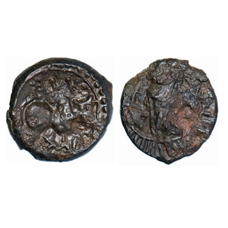 Post-Vakatakas, Khandesh Region, Vishnukundin type, Copper base Alloyed, 4.10g, 15.51x16.7