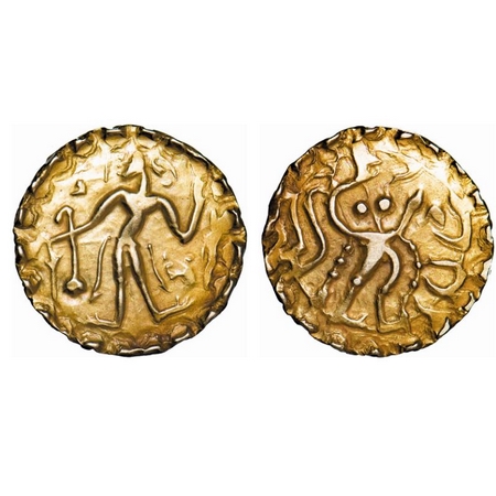 Post Gupta, Eastern Bengal Samatata Region, ‘Shri Jiva’, Gold Dinar, 5.73g, 22.80x22.55mm,