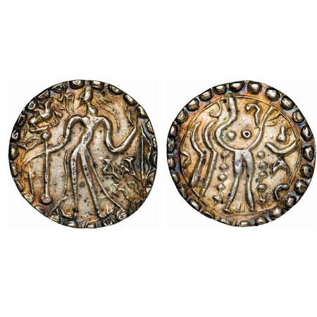 Post Gupta, Eastern Bengal Samatata Region, Debase Gold Dinar, 4.9g, 22.57x23.22mm, This i