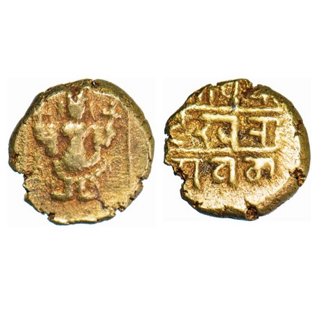 Vijayanagar Empire, Gold Pagoda, 3.32g, 11.73x11.73mm, Aravidu dynasty, Venkatapati Raya I