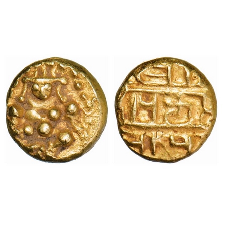 Vijayanagar Empire, Nayakas of Chitradurga, Gold 1/2 Durgi Pagoda, 1.70gm, 8.34x8.29mmm, O