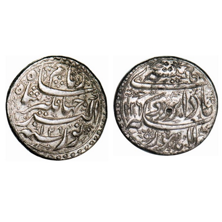 Jahangir, Silver Rupee, 11.31g, Lahore Mint, AH 1026/12 RY, Hamisha Couplet. KM 149.14. Te