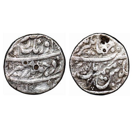 Aurangzeb, Silver Rupee, 10.88g, Jahangirnagar Mint, RY 47 Badre Munir Couplet, Mint name 