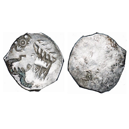 Punch Marked, Magadha Janapada, Silver Karshapana, 3.37g, 23.40x24.36mm, G/H Series I, Fiv