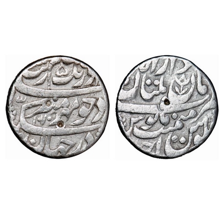 Aurangzeb, Silver Rupee, 11.33g, Dar-ul-Aman Multan Mint, AH 1070/Ahd RY, Mihir Munir type
