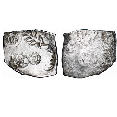 Punch Marked, Magadha Janapada, Silver Karshapana, 3.42g, 21.13x24.10mm, G/H Series I, Fiv