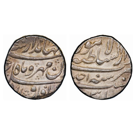 Jahandar Shah, Silver Rupee, 11.0g, Dar us Sultanat Lahore Mint, AH (1124)/Ahd (1) RY, Abu