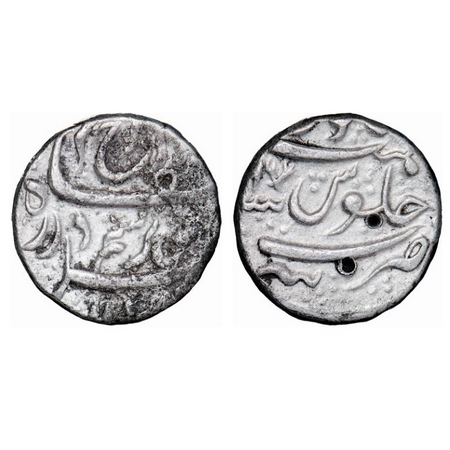 Farrukhsiyar, Silver Rupee, 11.39g, Tatta Mint, date off flan. KM 377.60. Test marks, Fine
