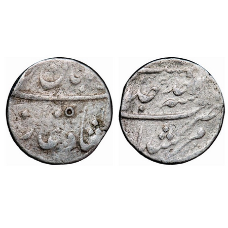 Shah Jahan II, Silver Rupee, 11.56g, Murshidabad Mint, RY Ahd (1). KM 415.21. Test mark, F