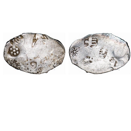 Punch Marked, Magadha Janapada, Silver Karshapana, 3.43g, 20.70x31.28mm, G/H Series I, Fiv
