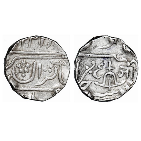 Gwalior, Silver Rupee, 10.05g, Jankoji Rao Scindha (1833-1843 AD), Gwalior fort (Lashkar M