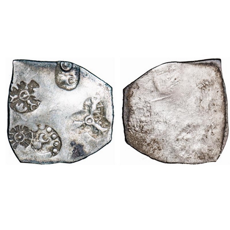 Punch Marked, Magadha Janapada, Silver Karshapana, 3.34g, 23.93x24.38mm, G/H Series I, Fiv