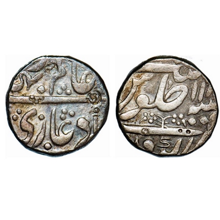 Hyderabad Feudatories - Gadwal, Silver Rupee, 10.99g, Local Rajas issue, RY 118(6), INO Sh