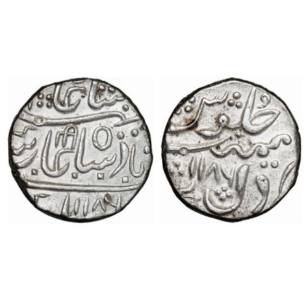 Hyderabad Feudatories - Narayanpett, Silver Rupee, 11.14g, Dilshadabad Mint, AH 1186/1186 