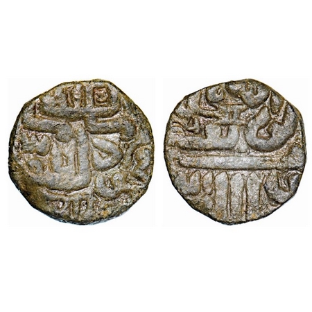 Kutch, Copper Dhinglo, 12.66g, 18x19mm, Khengarji I (AH 939-994 / 1533-1585 AD), INO Mahmu