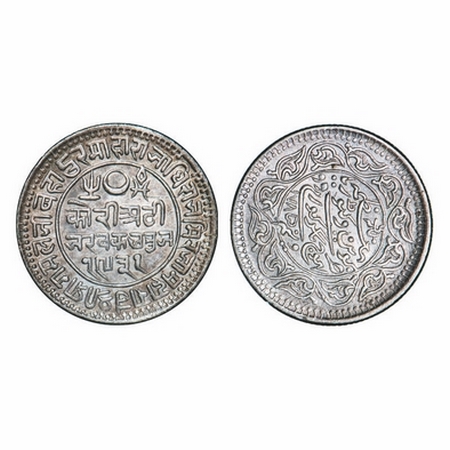 Kutch, Silver, 2 ½ Kori, 6.88g, Pragmalji II, INO Queen Victoria, VS 1931/1785 AD (date er