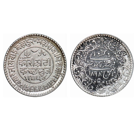 Kutch, Silver, 2 ½ Kori, Khengarji III, INO Victoria Empress, VS 1954/1898 AD. Rajgor 204.