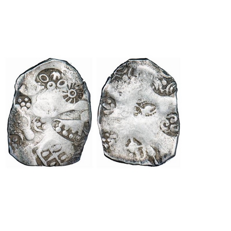 Punch Marked, attributed to Magadha Janapada, Silver Karshapana, 3.53g, 22.26x29.07mm, G/H