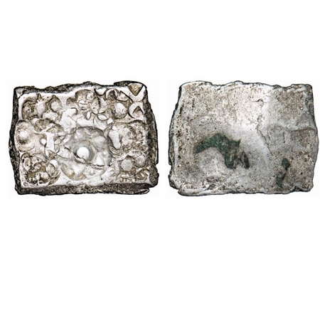 Archaic Punch Marked Coinage, ’Narhan Hoard’ type, attributed to Shakya Janapada, Silver D
