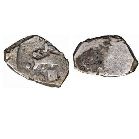 Punch Marked, attributed ot Surashtra Janapada, Silver ¼ Karshapana, 1.05g, 11.65x11.95mm,