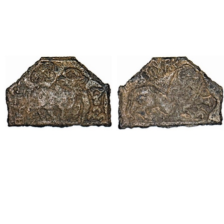 Kaushambi, Radhamitra, Cast Copper, 2.64g, 17.62x26.22mm, 2.64 g, Obv: Bull facing to righ