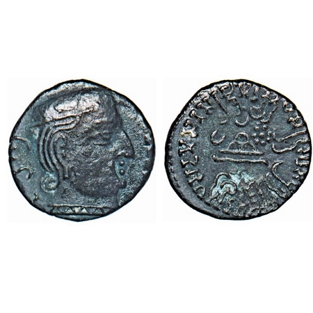 Western Kshatrapas, Kardamaka Dynasty, Damsena, son of Rudrasimha I, Silver Drachma, 1.30g